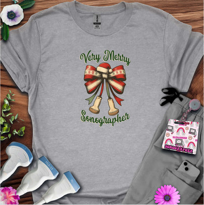 "Very Merry Sonographer" T-shirt