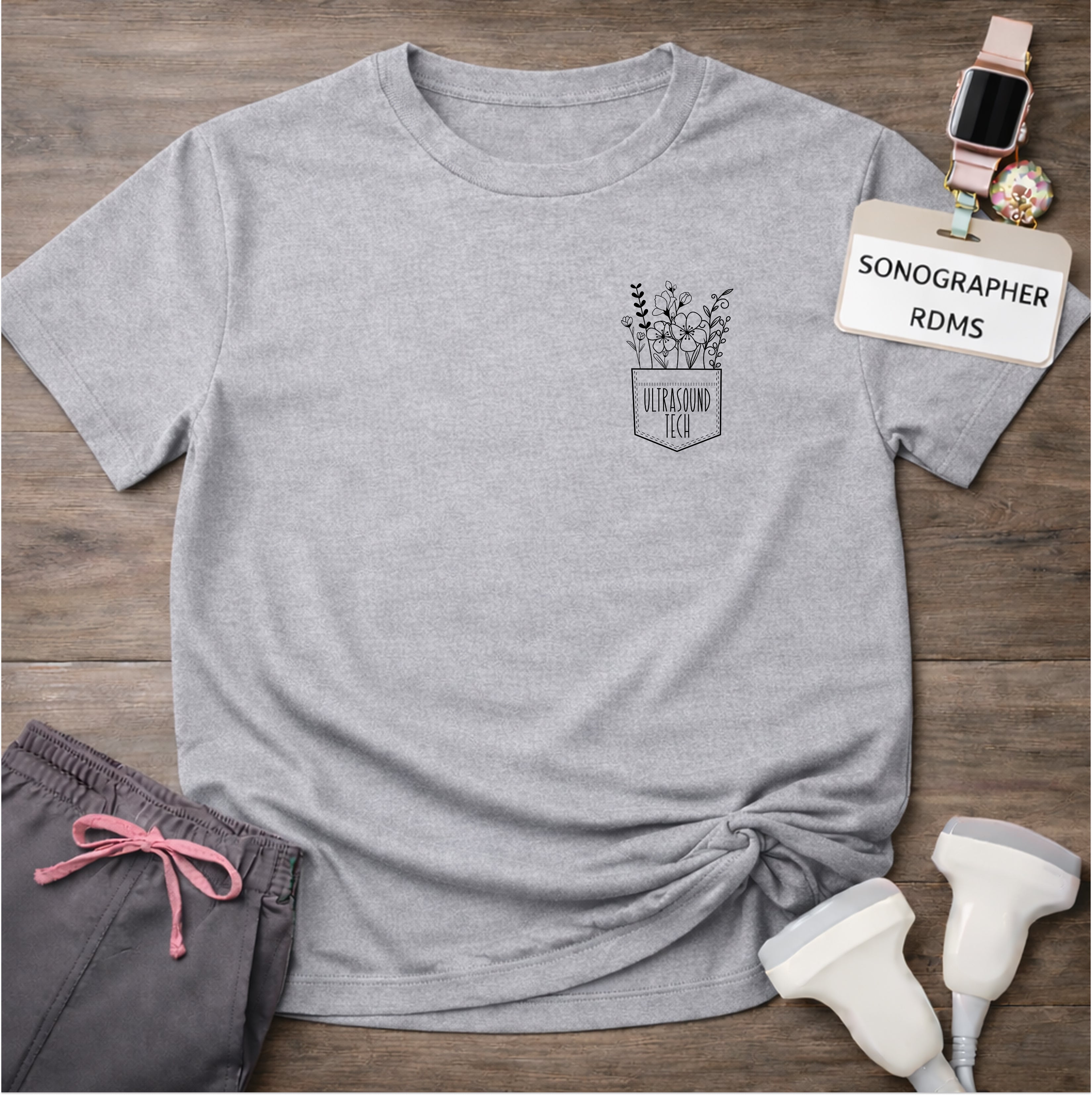 "Ultrasound Tech Pocket" T-Shirt