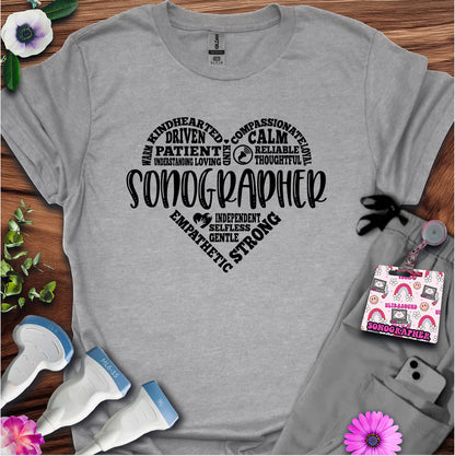 "Sonographer's Heart" T-shirt