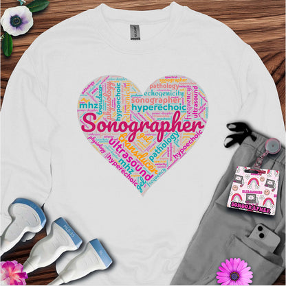 "Vibrant Sonographer Heart" Sweatshirt