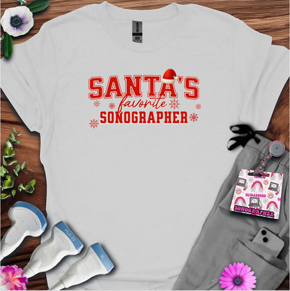 "Santa's Favorite Sonographer" T-shirt