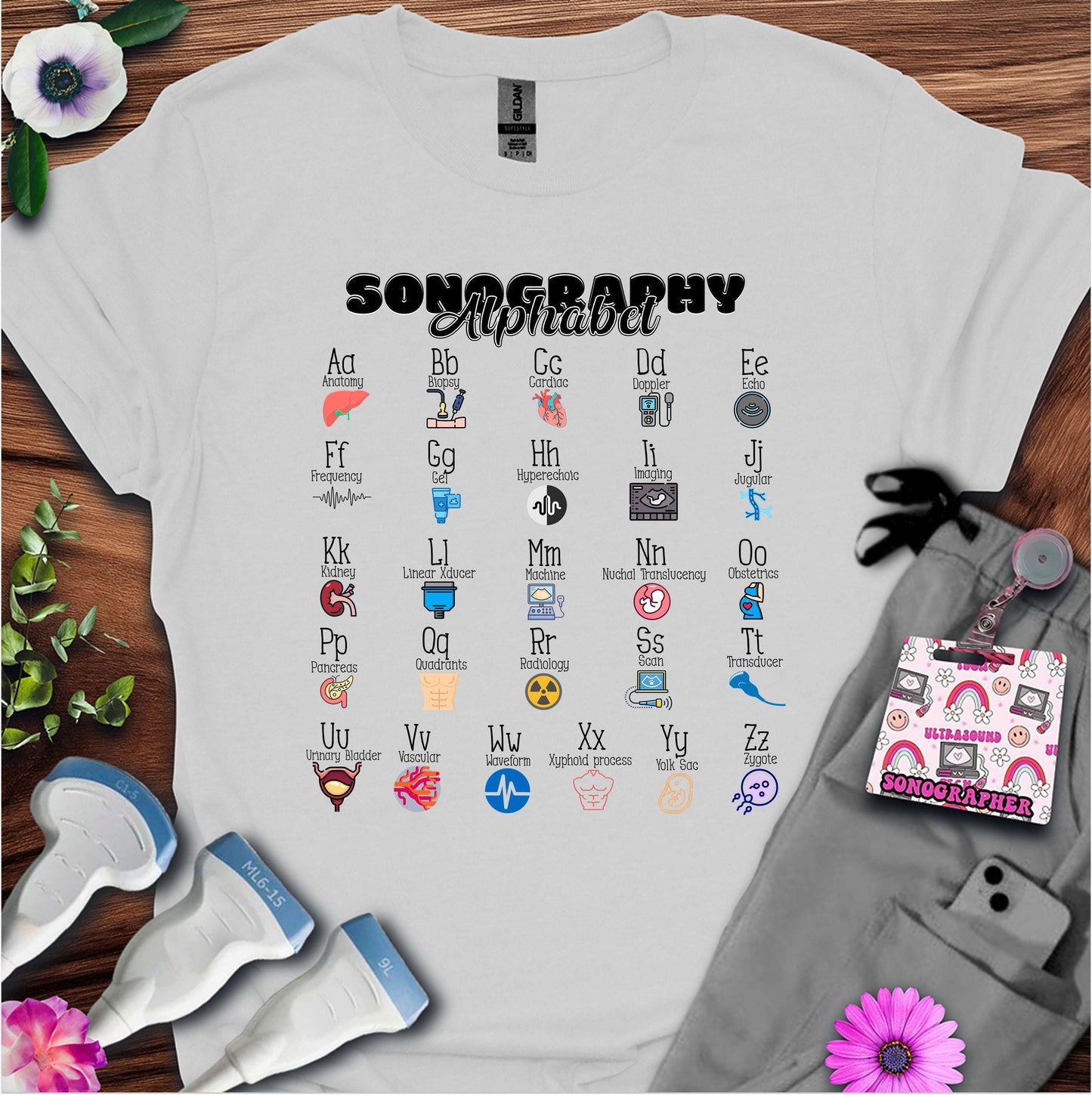 "Sonography Alphabet" T-Shirt