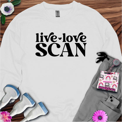 "Live, Love, Scan" Sweatshirt