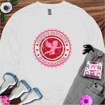 Cupid's Favorite Sonographer Sweatshirt — Ultrasound Tech Valentine's Day Sweatshirt
