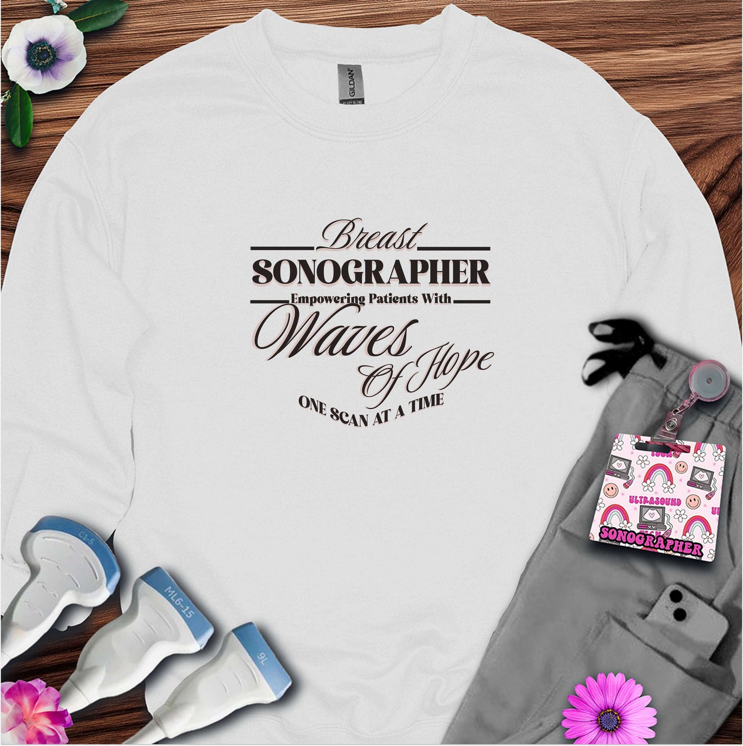 "Empowering Patients, Breast Sonographer" Sweatshirt