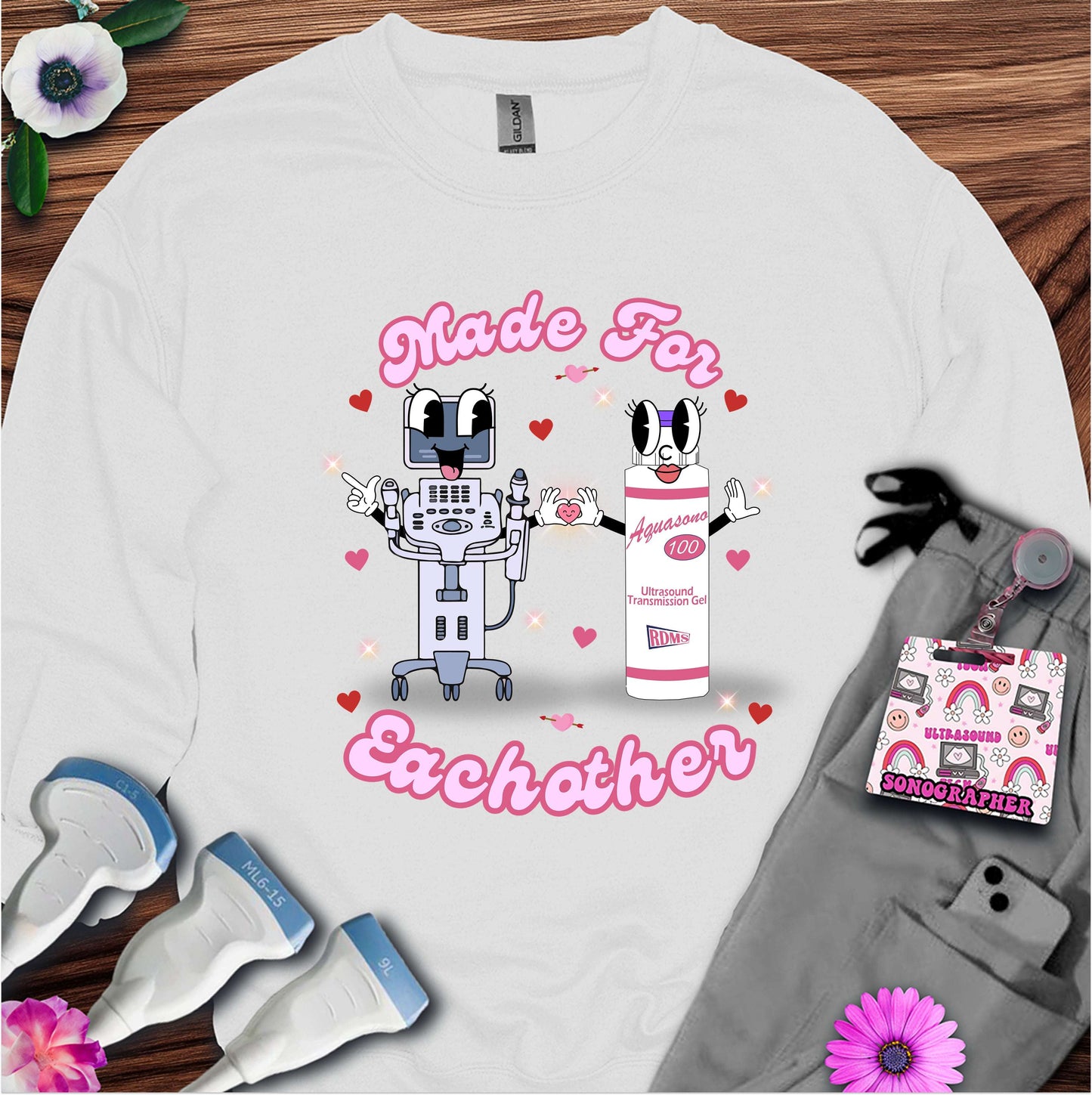 Made For Eachother Sonography Sweatshirt — Ultrasound Tech Valentine's Day Sweatshirt