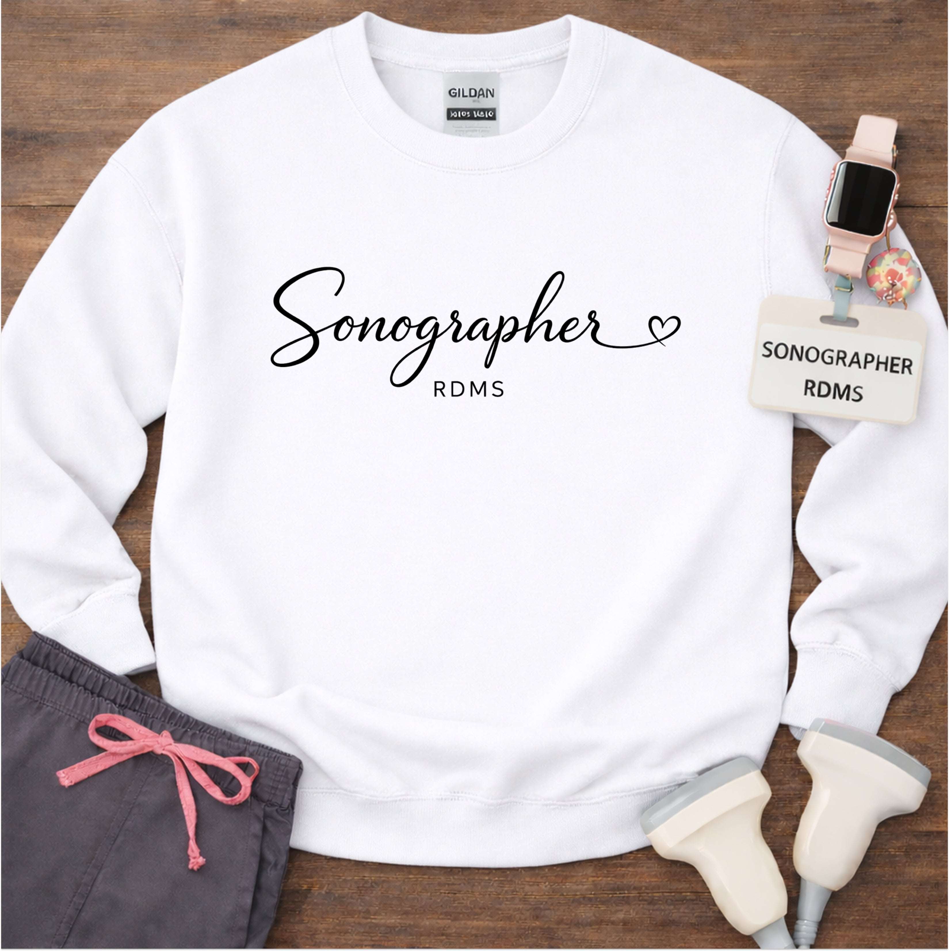Sonographer Elegant Script Sweatshirt