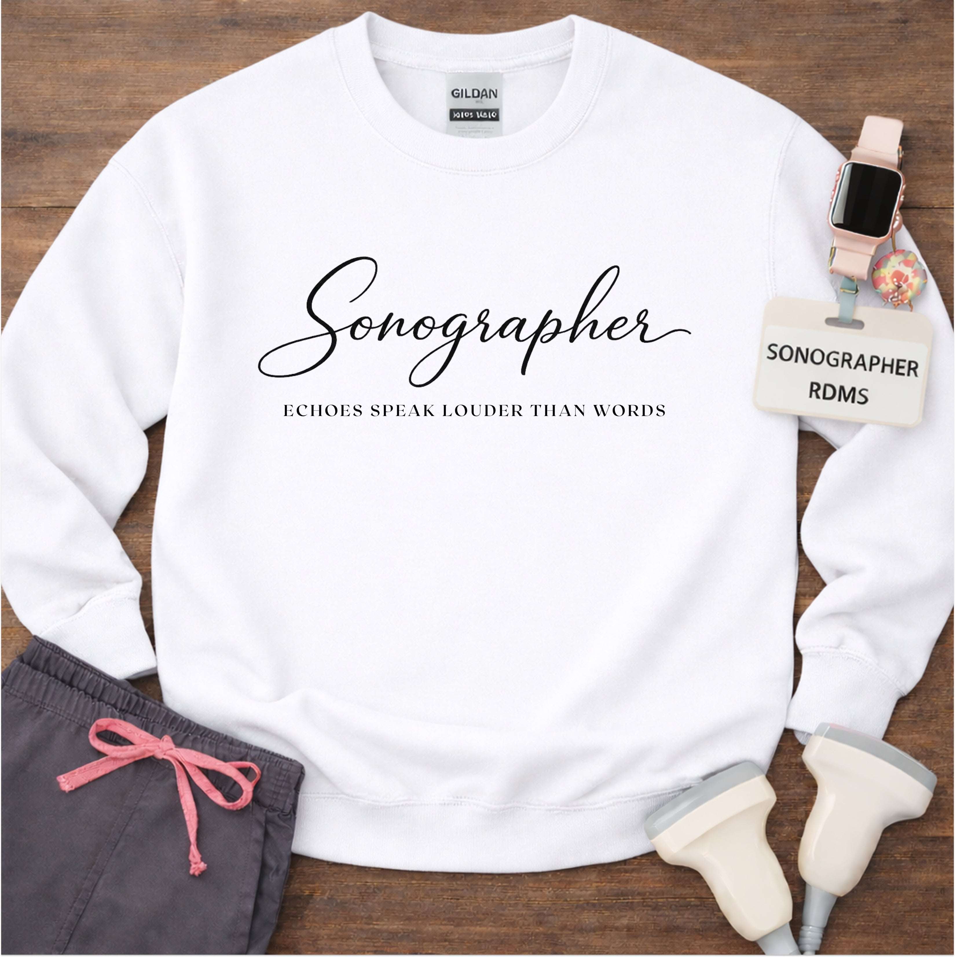 Echoes Speak Elegant Script Sweatshirt