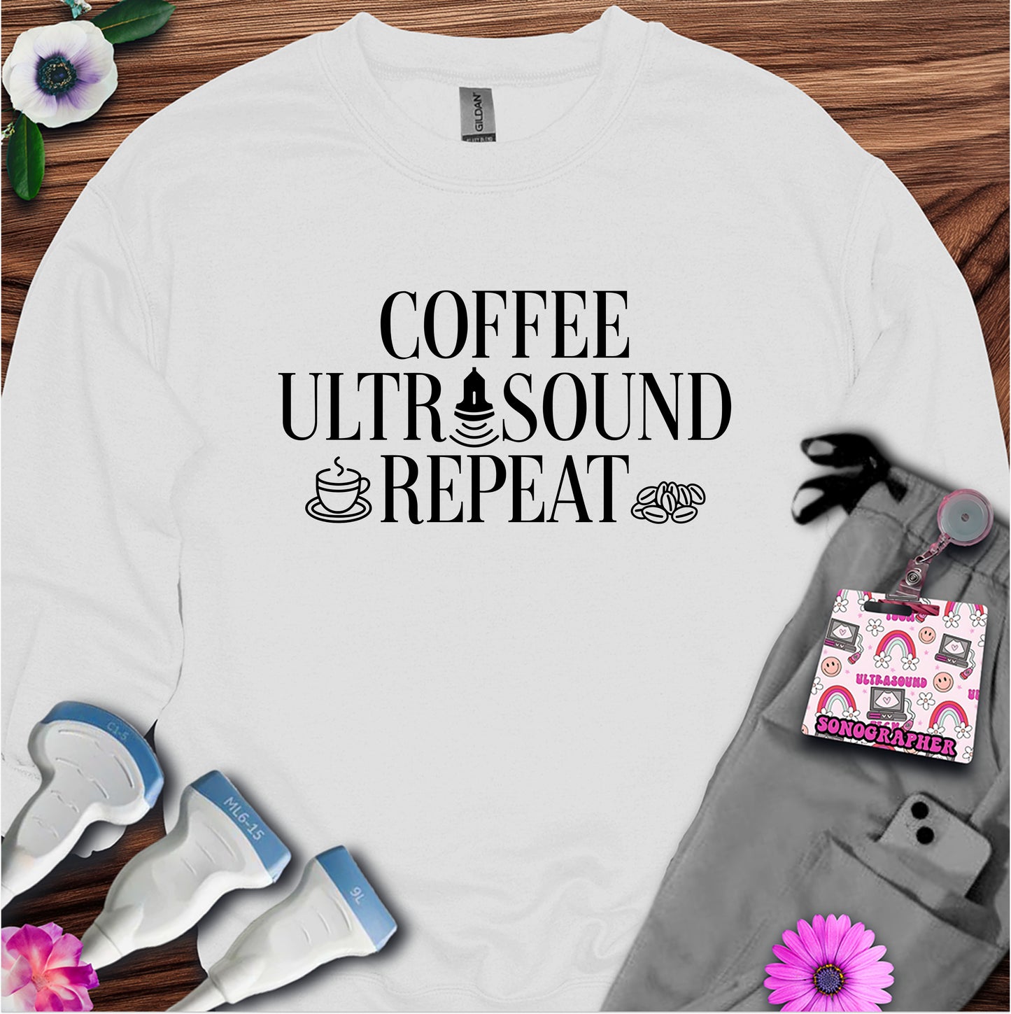 "Coffee Ultrasound Repeat ☕" Sweatshirt