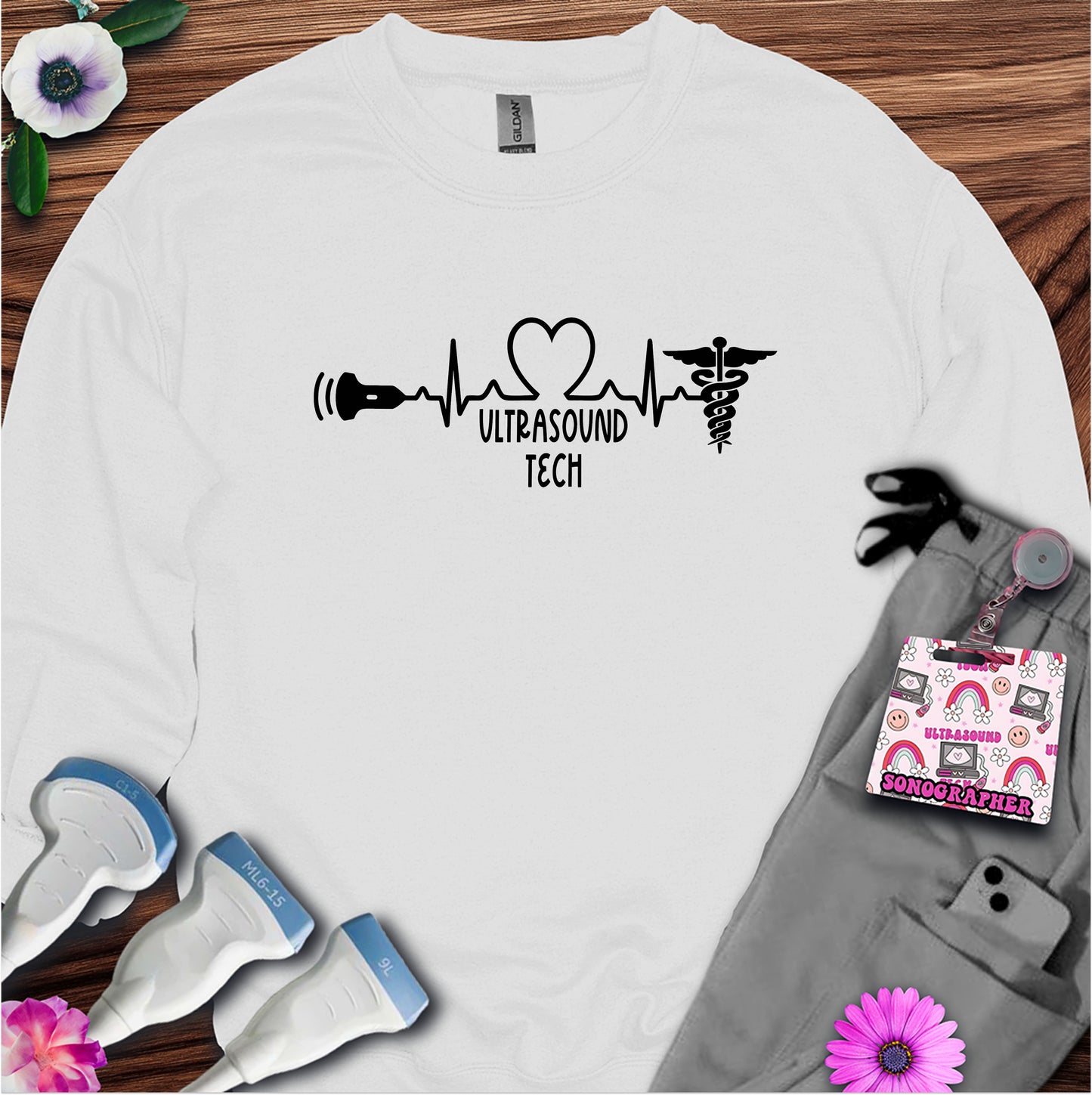 "Ultrasound Tech Heartbeat" Sweatshirt