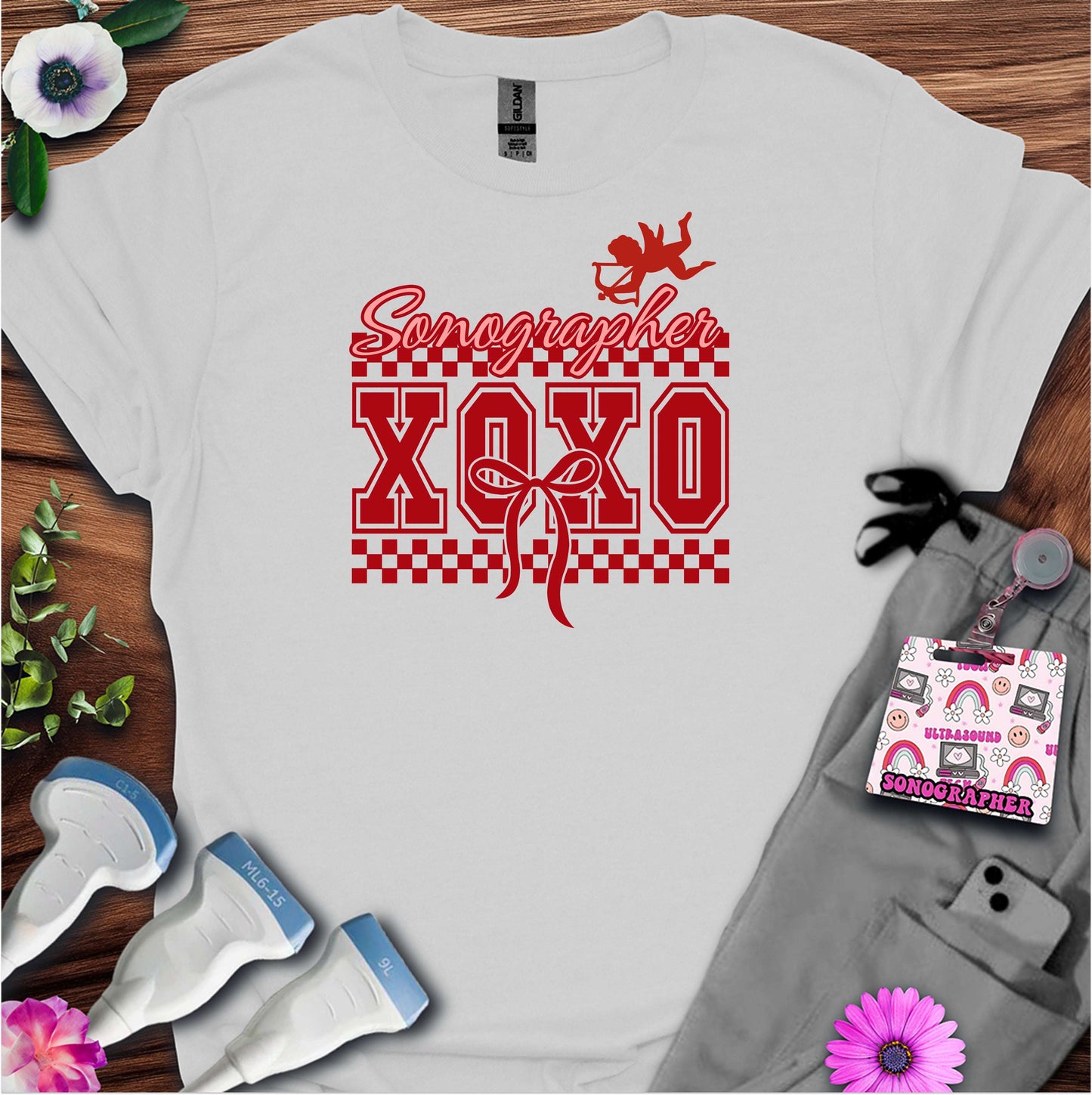 XOXO Sonography T-Shirt — Ultrasound Tech Valentine's Day Tee