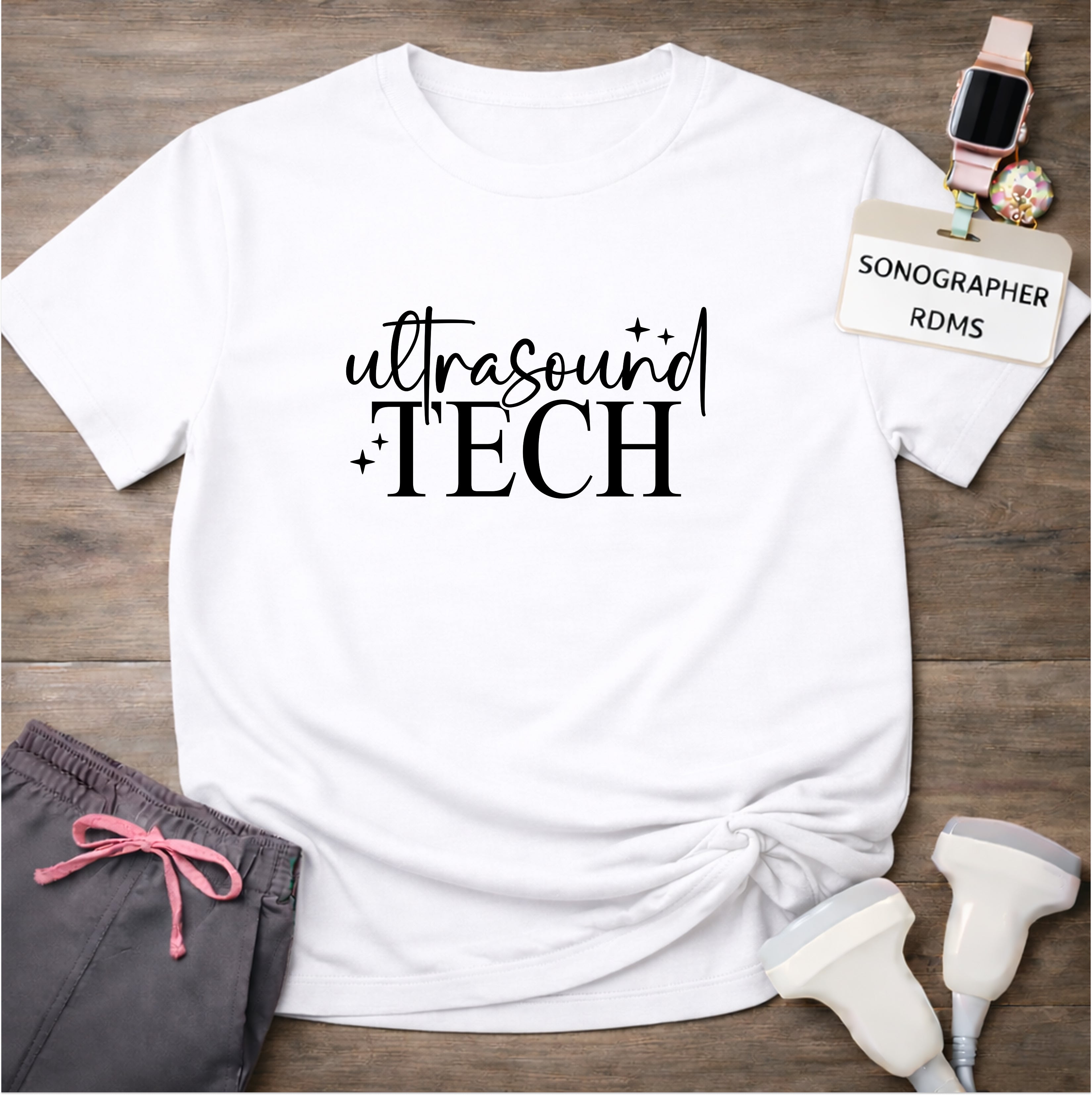 "Ultrasound Tech Sparkle" T-shirt