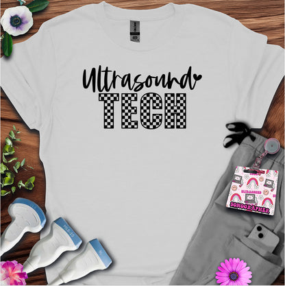 "Checkered Ultrasound Tech" T-shirt